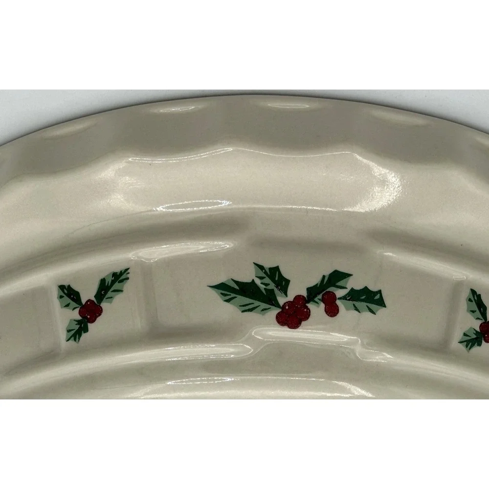 Longaberger Baskets Pie Plate Pottery Woven Traditions Christmas New 10